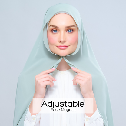 [As-Is] Instant Tag n' Go Shawl l Chiffon Silk in Dusty Green