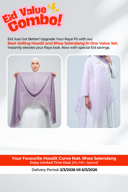 HX Curve x Rhea Selendang in Dusty Orchid