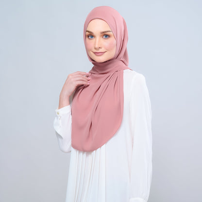 [As-Is] Instant Tag n' Go Shawl l Chiffon Silk in Dusty Pink