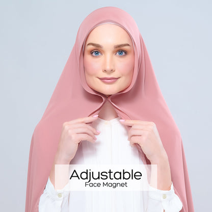 [As-Is] Instant Tag n' Go Shawl l Chiffon Silk in Dusty Pink