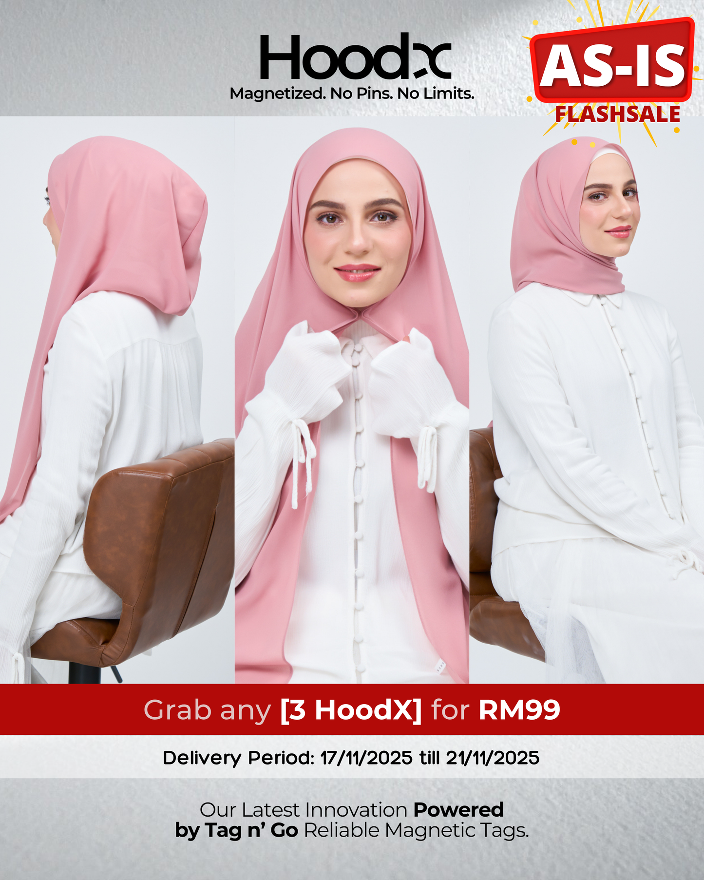 [As-Is] HoodX in Dusty Pink