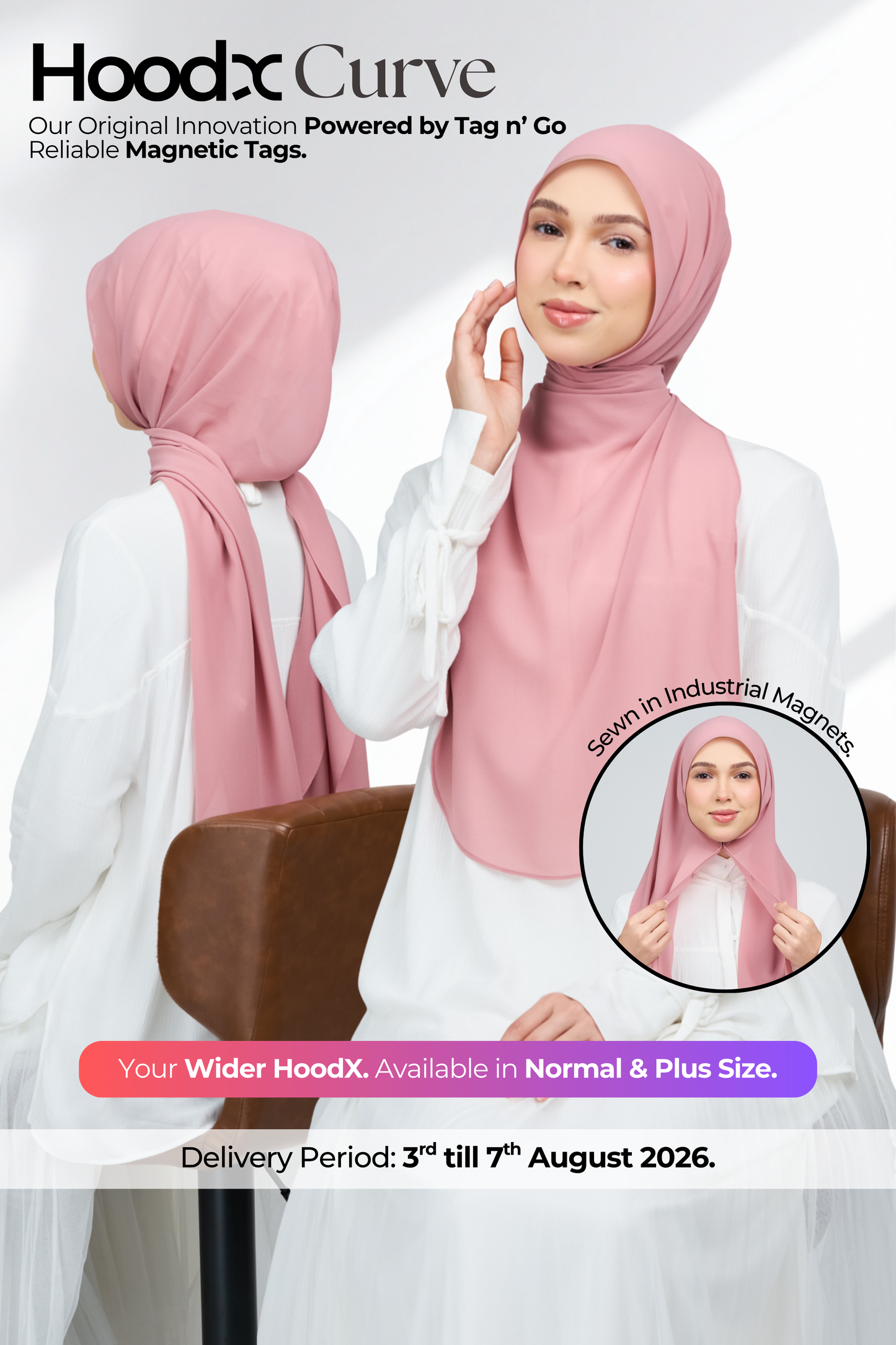 HoodX Curve in Dusty Pink