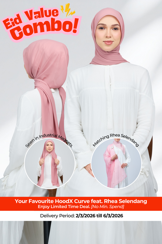 HX Curve x Rhea Selendang in Dusty Pink