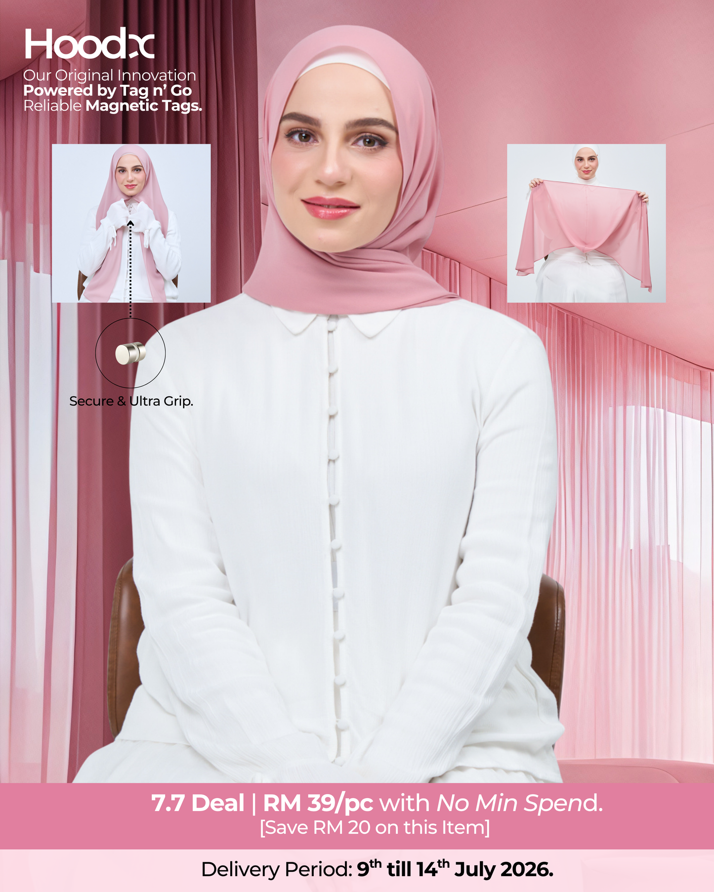 [7.7 Deal] HoodX in Dusty Pink