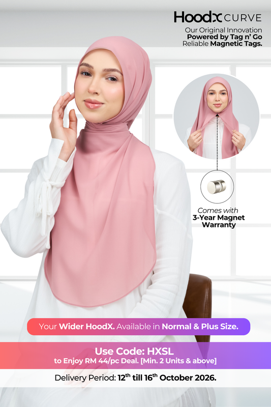 HoodX Curve in Dusty Pink