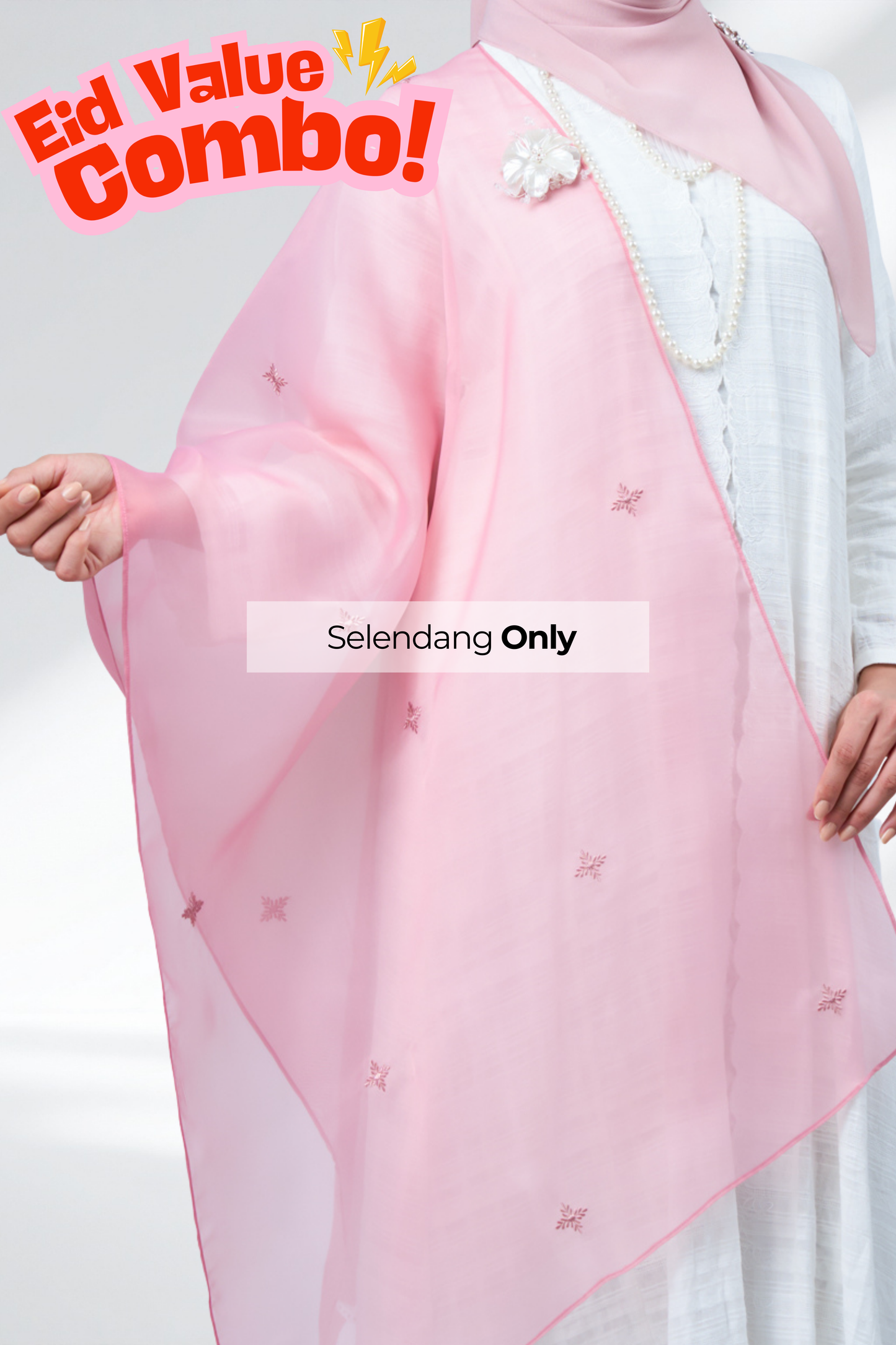 HX Curve x Rhea Selendang in Dusty Pink
