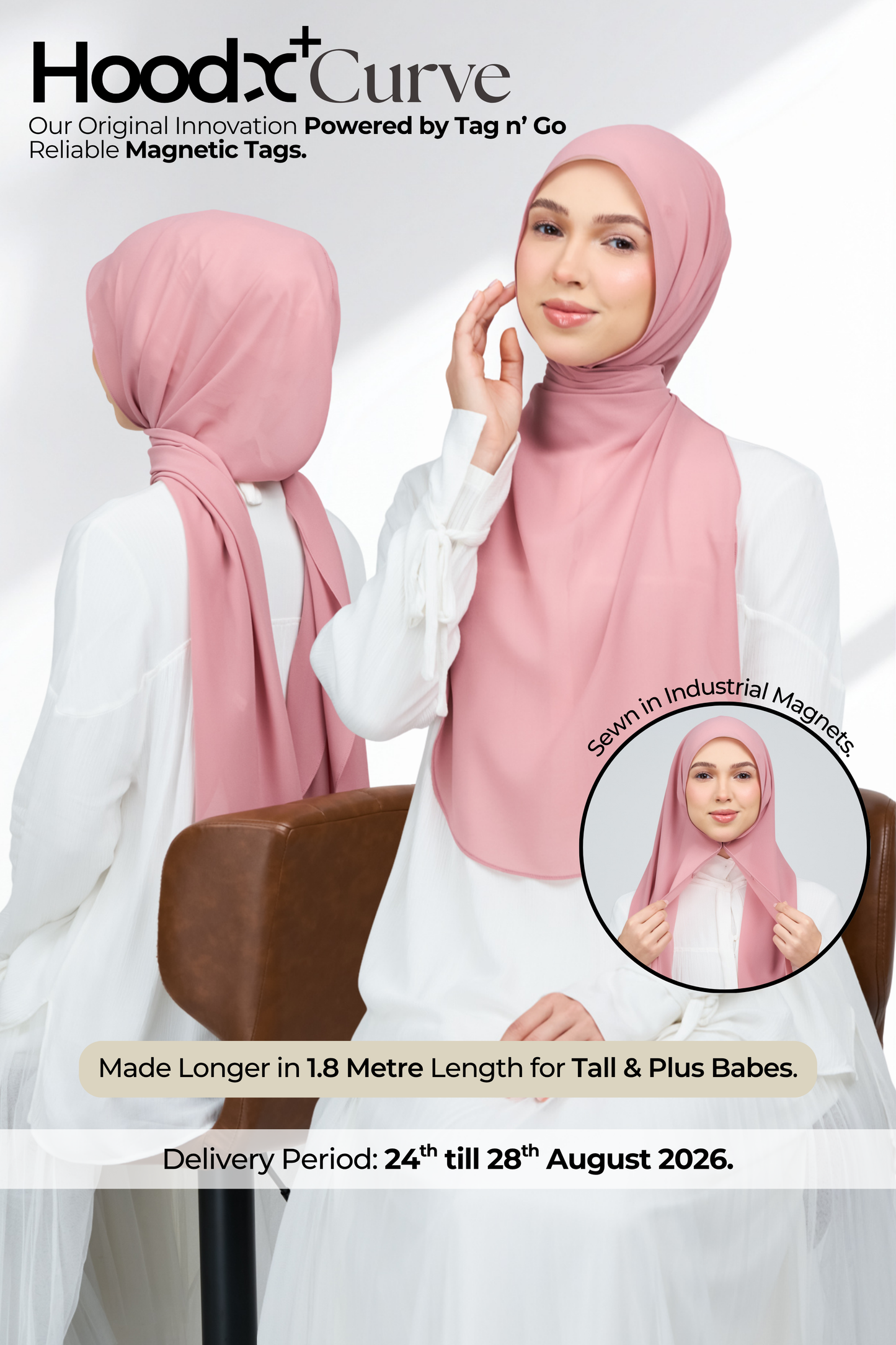 HoodX Curve in Dusty Pink