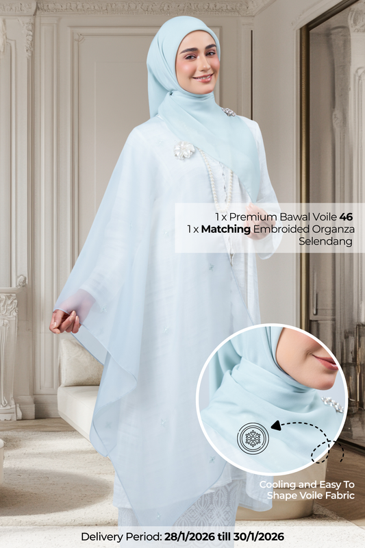 2IN1 Rhea Raya Set in Embun [Light Tiffany]