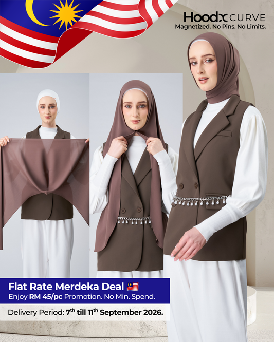 HoodX Curve in Espresso [Korean Chiffon]
