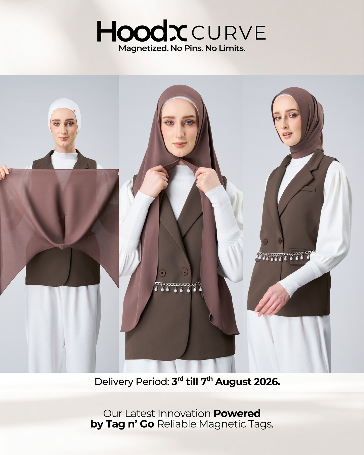 HoodX Curve in Espresso [Korean Chiffon]