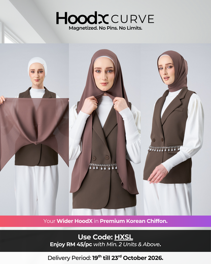 HoodX Curve in Espresso [Korean Chiffon]