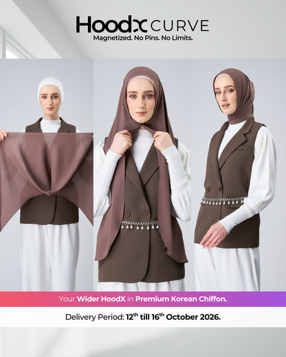 HoodX Curve in Espresso [Korean Chiffon]