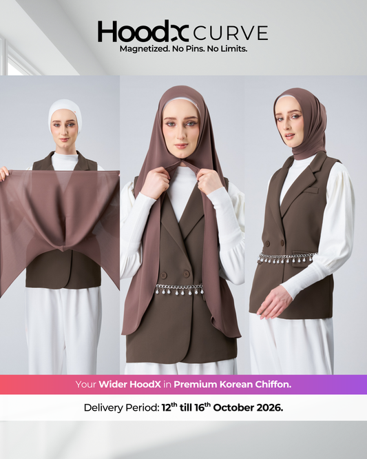 HoodX Curve in Espresso [Korean Chiffon]