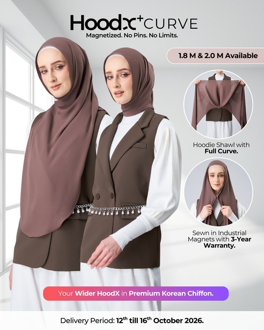 HoodX⁺Plus Curve in Espresso [Korean Chiffon]