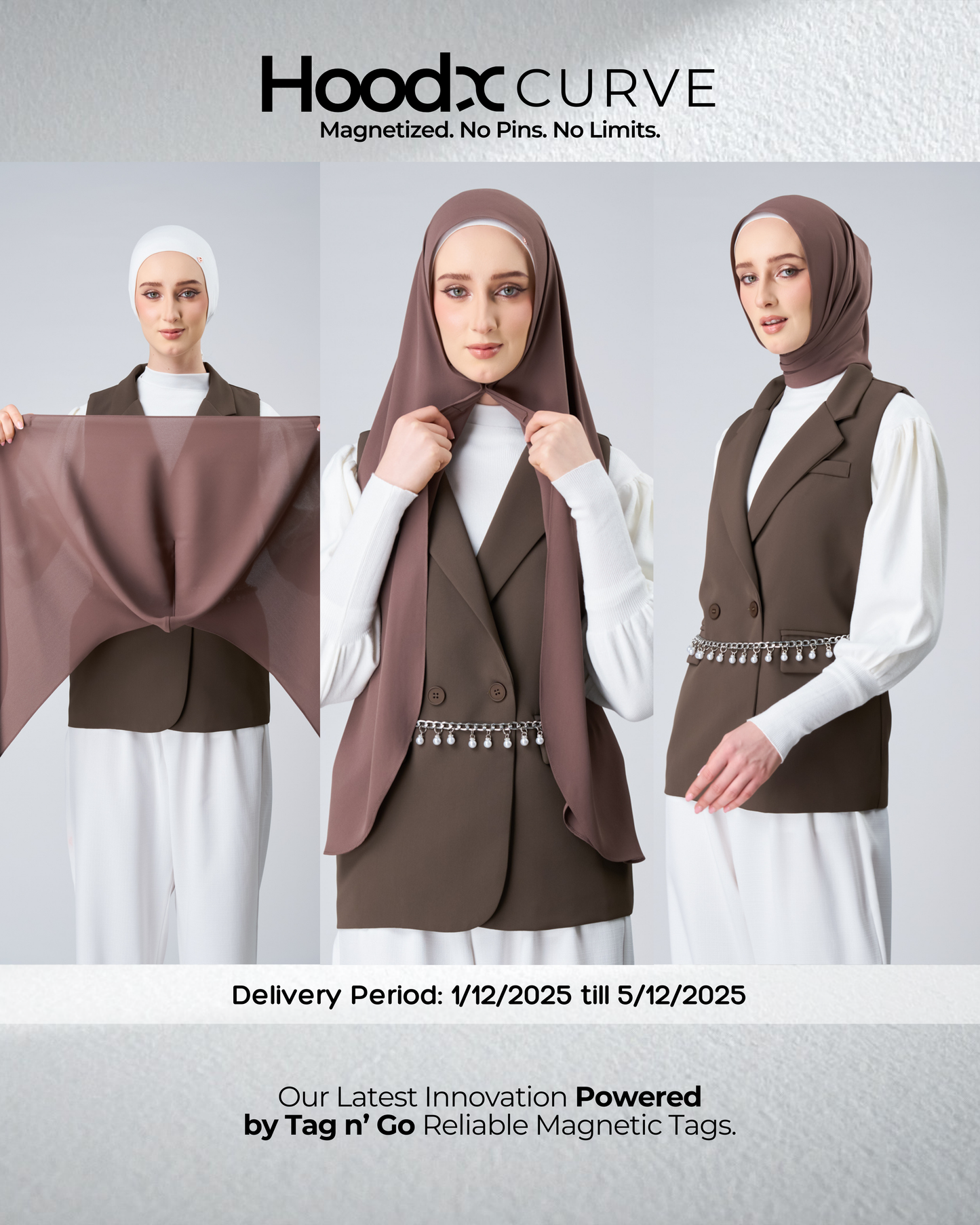 HoodX Curve in Espresso [Korean Chiffon]