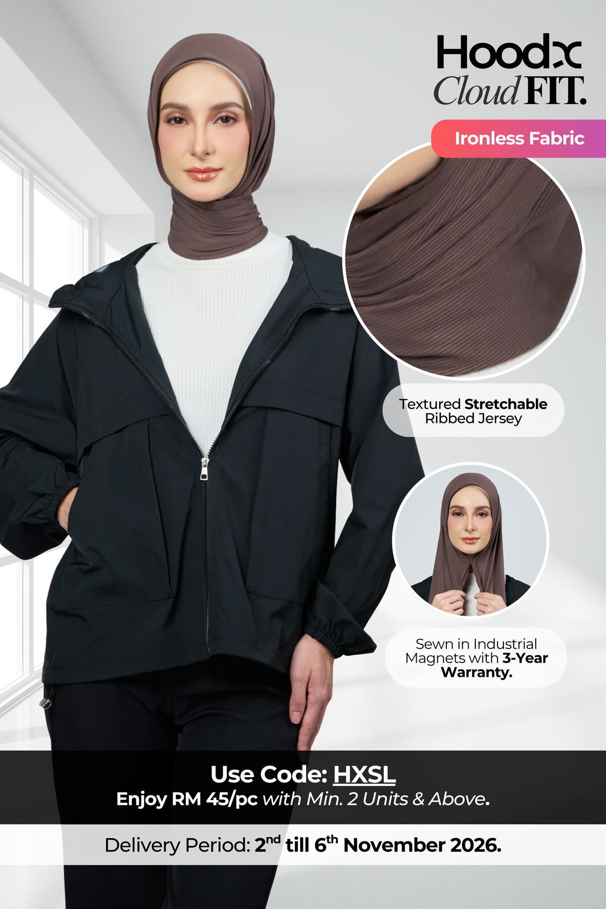 HoodX CloudFit in Espresso