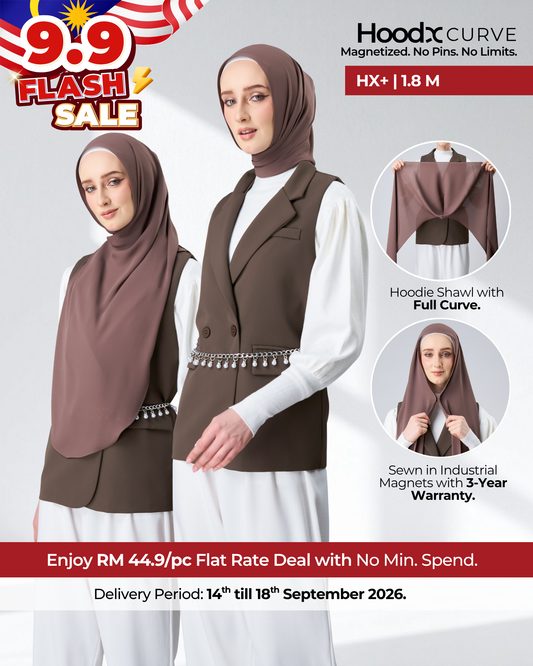 [9.9 Special] HoodX⁺Plus Curve in Espresso [Korean Chiffon]