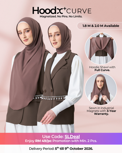 HoodX⁺Plus Curve in Espresso [Korean Chiffon]