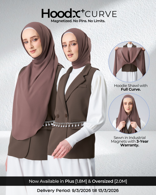 HoodX⁺Plus Curve in Espresso [Korean Chiffon]