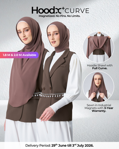 HoodX⁺Plus Curve in Espresso [Korean Chiffon]