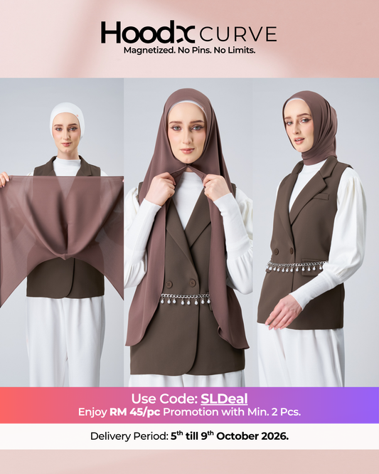 HoodX Curve in Espresso [Korean Chiffon]
