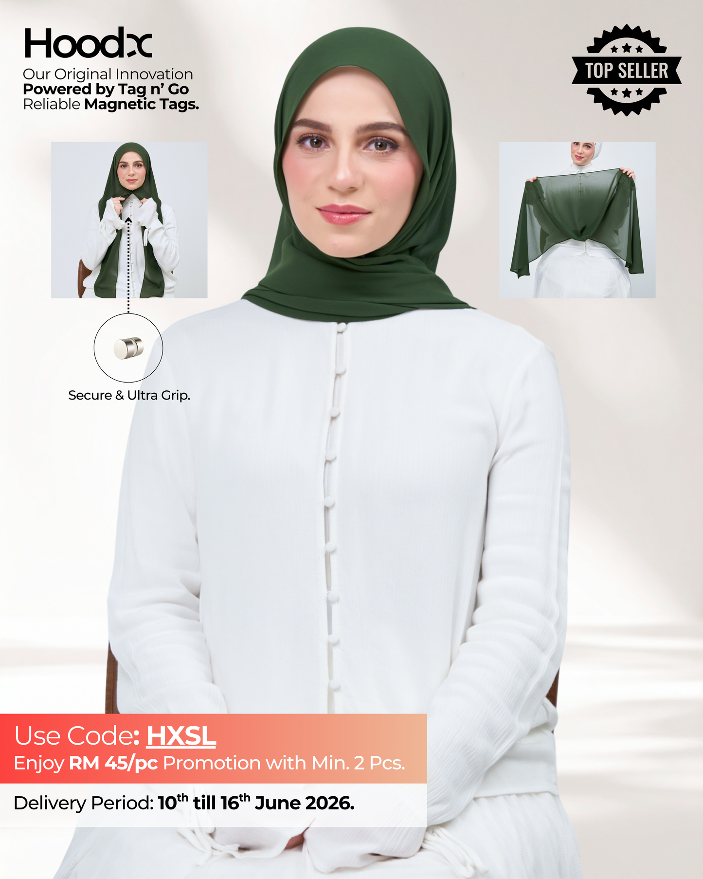 HoodX in Forest Green