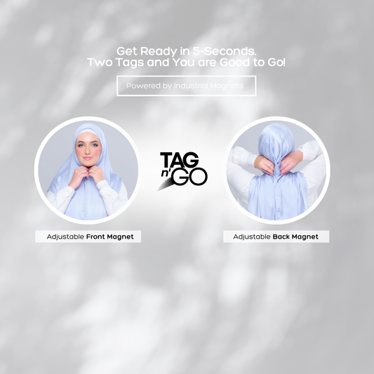 'New' Instant Tag & Go | Textured Satin in Powder Blue