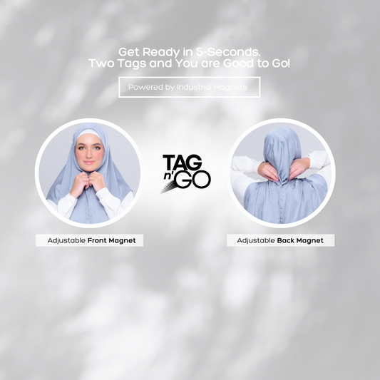 'New' Instant Tag & Go | Textured Satin in Titanium Blue