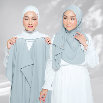 Semi-Instant Sarongje | Chiffon Silk in Earl Grey