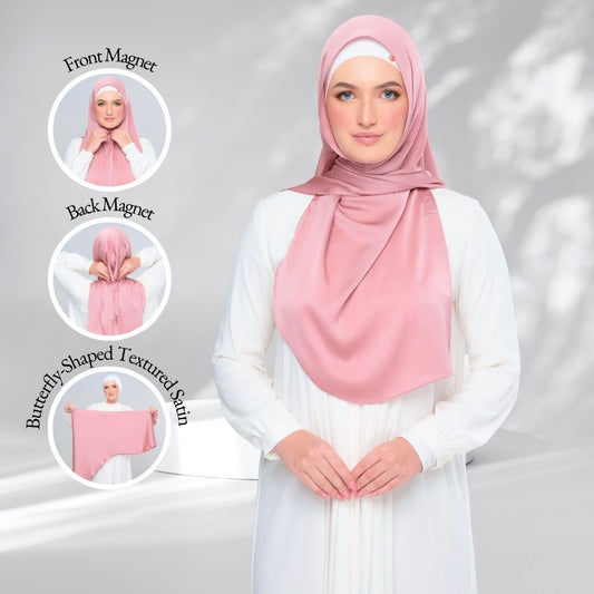 Instant Tag & Go | Textured Satin in Dusty Pink