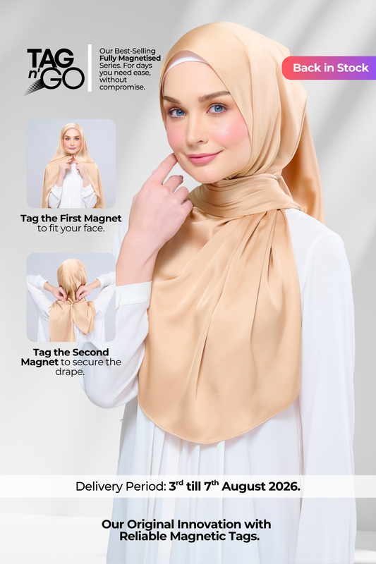Instant Tag n' Go Shawl | Satin Silk in Gold
