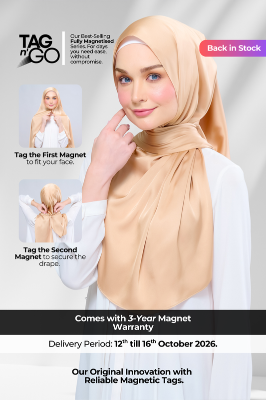 Instant Tag n' Go Shawl | Satin Silk in Gold