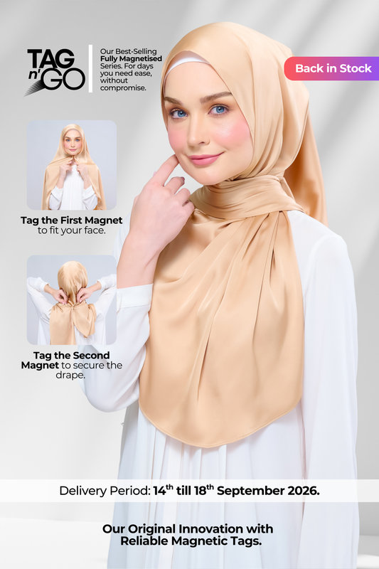 Instant Tag n' Go Shawl | Satin Silk in Gold