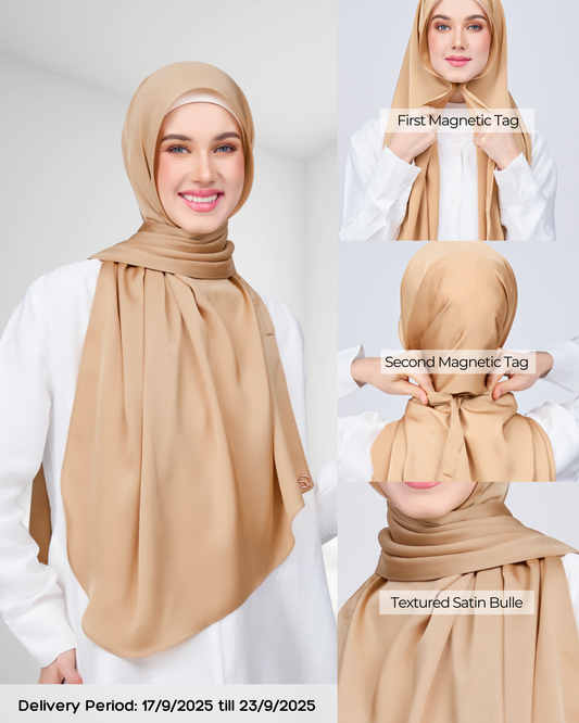 Instant Tag n' Go Shawl | Satin Bulle in Gold