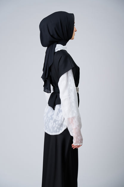 HoodX⁺Plus Curve in Black [Korean Chiffon]