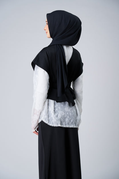 HoodX⁺Plus Curve in Black [Korean Chiffon]