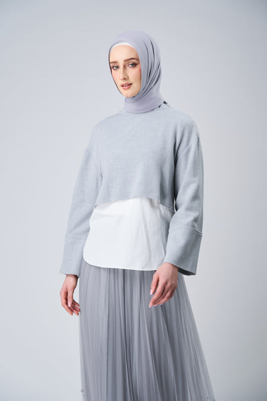 [As-Is] HoodX Curve in Chrome [Korean Chiffon]