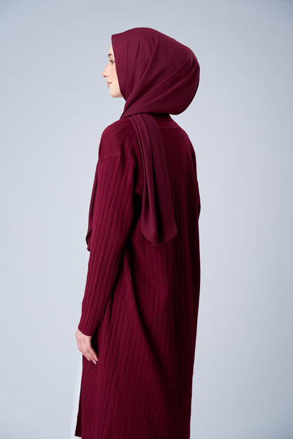 HoodX⁺Plus Curve in Romantic Crimson [Korean Chiffon]