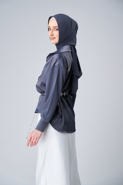 HoodX Curve in Dark Nimbus [Korean Chiffon]