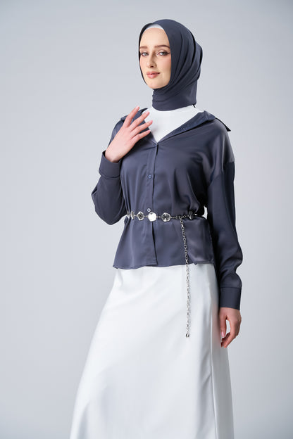 HoodX Curve in Dark Nimbus [Korean Chiffon]