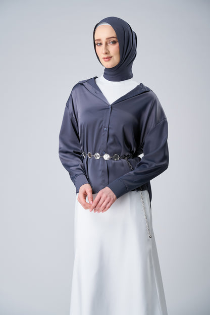 HoodX Curve in Dark Nimbus [Korean Chiffon]