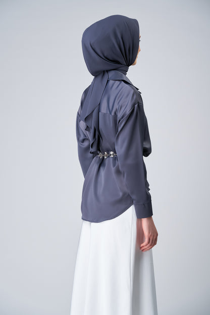 HoodX⁺Plus Curve in Dark Nimbus [Korean Chiffon]