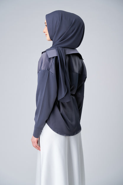 HoodX Curve in Dark Nimbus [Korean Chiffon]