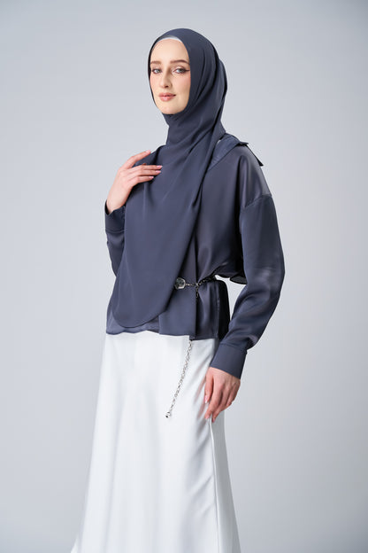 HoodX Curve in Dark Nimbus [Korean Chiffon]