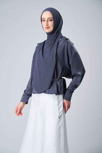 HoodX⁺Plus Curve in Dark Nimbus [Korean Chiffon]