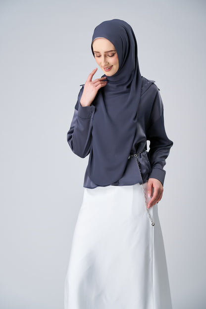 HoodX Curve in Dark Nimbus [Korean Chiffon]