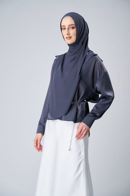 HoodX⁺Plus Curve in Dark Nimbus [Korean Chiffon]