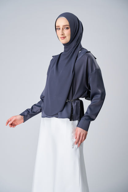 HoodX⁺Plus Curve in Dark Nimbus [Korean Chiffon]