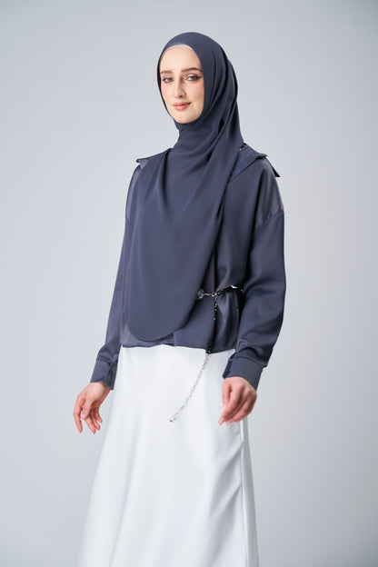 HoodX Curve in Dark Nimbus [Korean Chiffon]