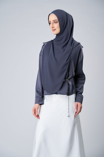HoodX⁺Plus Curve in Dark Nimbus [Korean Chiffon]